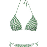 PSYCHEDELIC GREEN BIKINI TOP